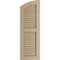 Ekena Millwork Knotty Pine 2 Equal Louver w/Elliptical Top Faux Wood Shutters, 12W x 40H 36 Low Side, PR SHULVL12X40KPPR - alternate 9